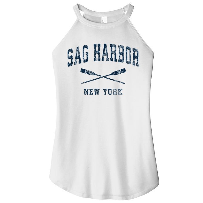 Sag Harbor New York Vintage Nautical Paddles Sports Oars Women's Perfect Tri Rocker Tank