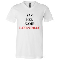 Say Her Name Laken Riley V-Neck T-Shirt