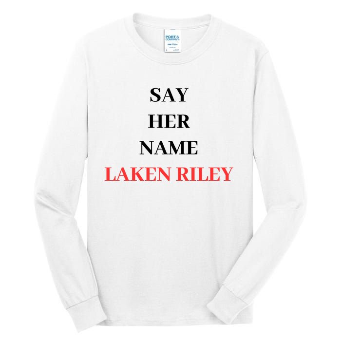 Say Her Name Laken Riley Tall Long Sleeve T-Shirt