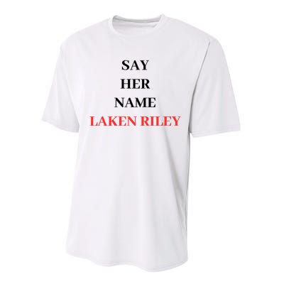 Say Her Name Laken Riley Performance Sprint T-Shirt