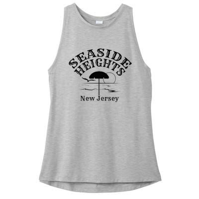 Seaside Heights New Jersey Beach Ocean Shore Boardwalk Town Ladies PosiCharge Tri-Blend Wicking Tank