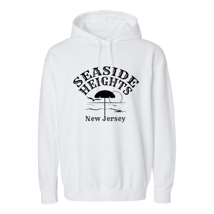 Seaside Heights New Jersey Beach Ocean Shore Boardwalk Town Garment-Dyed Fleece Hoodie