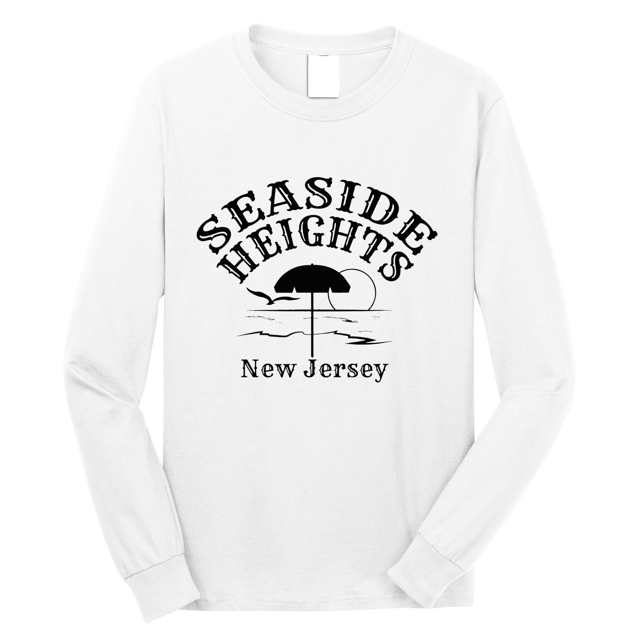 Seaside Heights New Jersey Beach Ocean Shore Boardwalk Town Long Sleeve Shirt