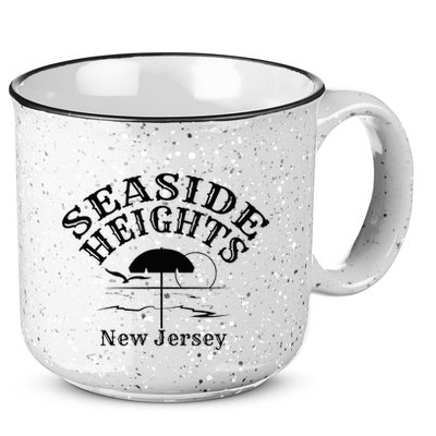 Seaside Heights New Jersey Beach Ocean Shore Boardwalk Town 15oz Campfire Ceramic Mug