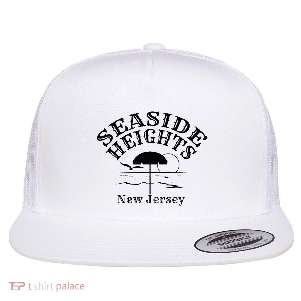 Seaside Heights New Jersey Beach Ocean Shore Boardwalk Town Flatbill Hat