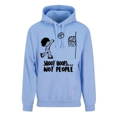 SHOOT HOOPS NOT PEOPLE Trending Quote Basketball Unisex Surf Hoodie