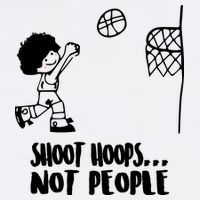 SHOOT HOOPS NOT PEOPLE Trending Quote Basketball Cooling Performance Crew T-Shirt