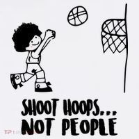 SHOOT HOOPS NOT PEOPLE Trending Quote Basketball Tall T-Shirt