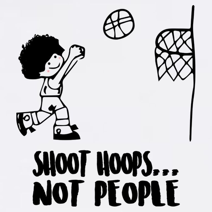 SHOOT HOOPS NOT PEOPLE Trending Quote Basketball Mug