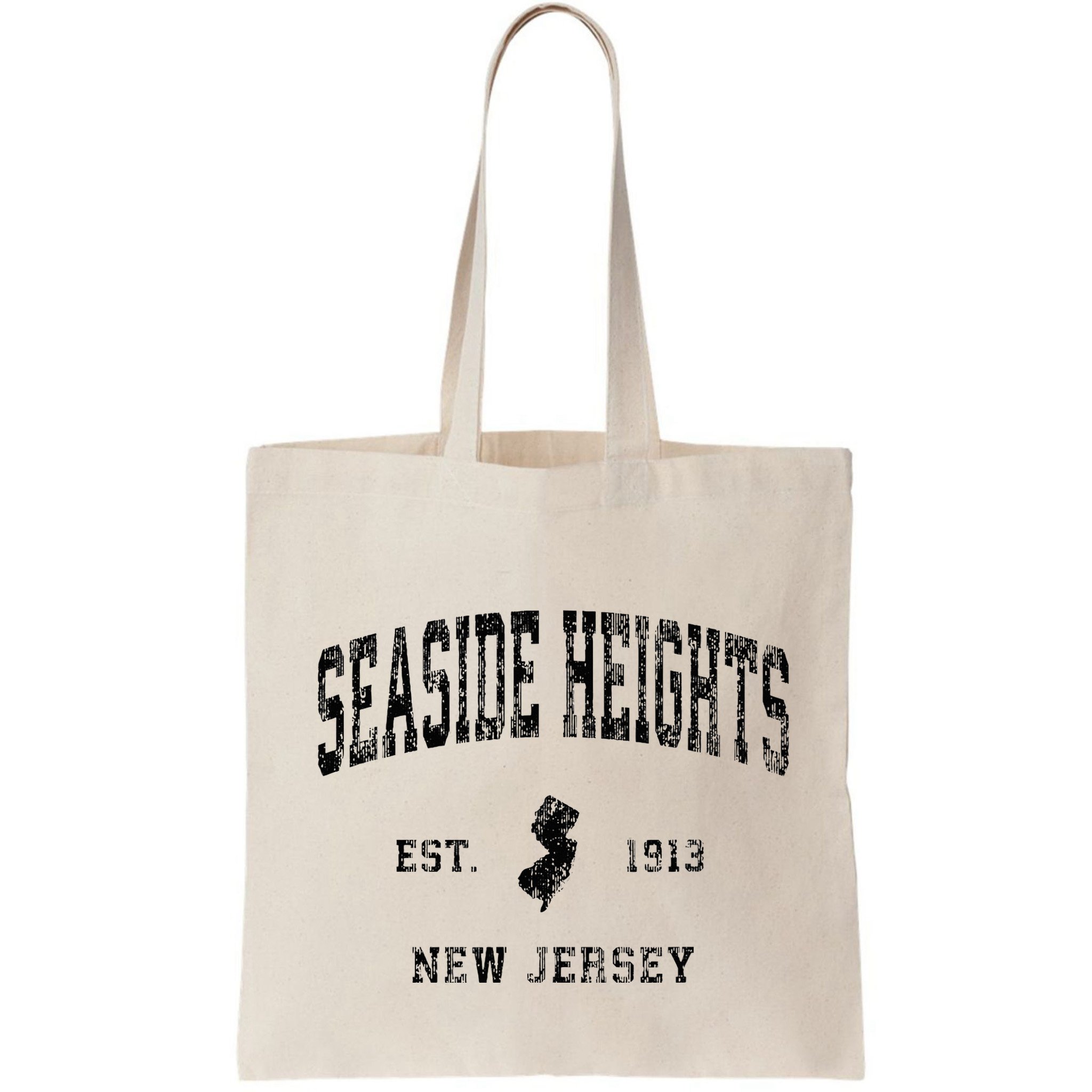 Seaside Heights New Jersey Nj Vintage Athletic Black Sports Bag