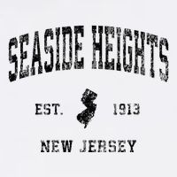 Seaside Heights New Jersey Nj Vintage Athletic Black Sports Doggie Tank