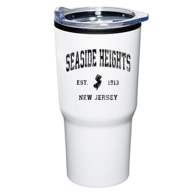 Seaside Heights New Jersey Nj Vintage Athletic Black Sports Tumbler