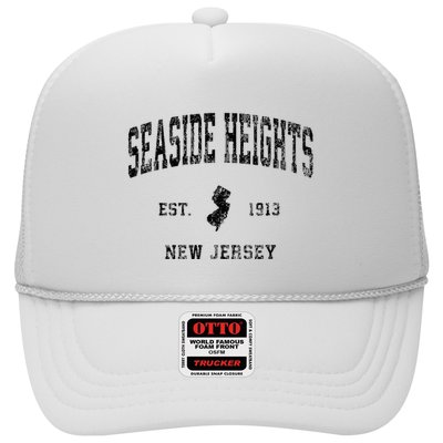 Seaside Heights New Jersey Nj Vintage Athletic Black Sports Trucker Hat