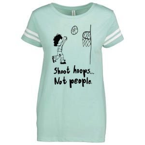 Shoot Hoops Not People Enza Ladies Jersey Football T-Shirt