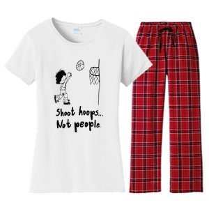 Shoot Hoops Not People Women's Flannel Pajama Set