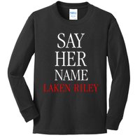 Say Her Name Laken Riley Kids Long Sleeve Shirt