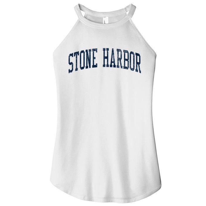 Stone Harbor Nj Vintage Athletic Sports Women's Perfect Tri Rocker Tank