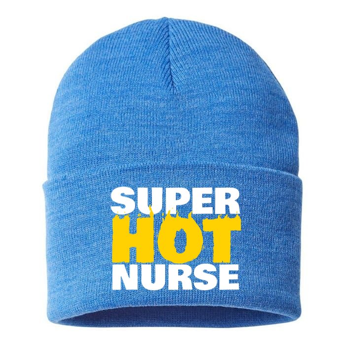 Super Hot Nurse Gift Sustainable Knit Beanie