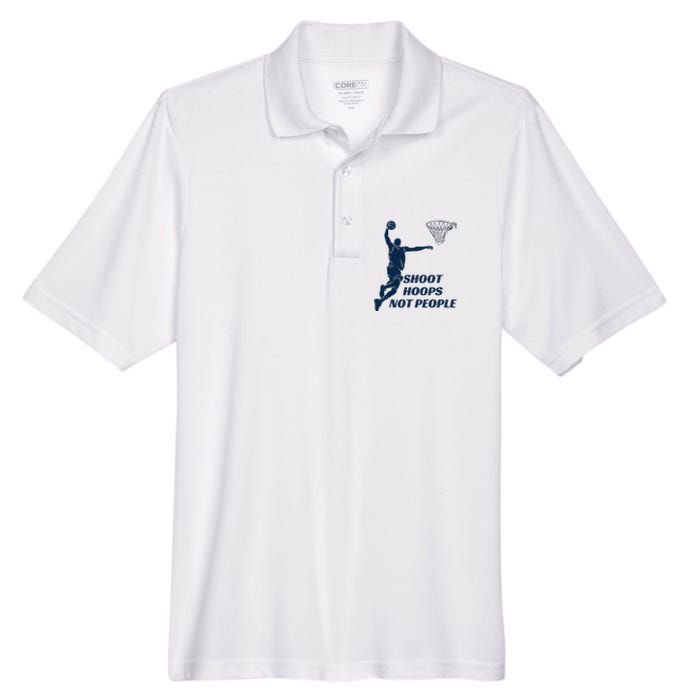 Shoot Hoops Not People Men's Origin Performance Pique Polo