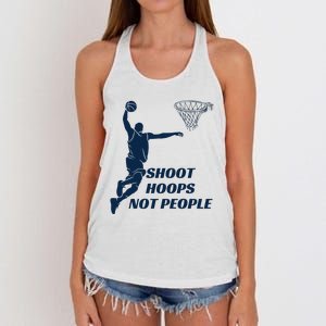 Shoot Hoops Not People Women's Knotted Racerback Tank