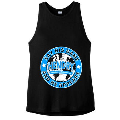 Say His Name And He Appears Joe Hendry Ladies PosiCharge Tri-Blend Wicking Tank