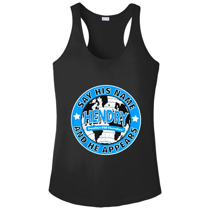 Say His Name And He Appears Joe Hendry Ladies PosiCharge Competitor Racerback Tank
