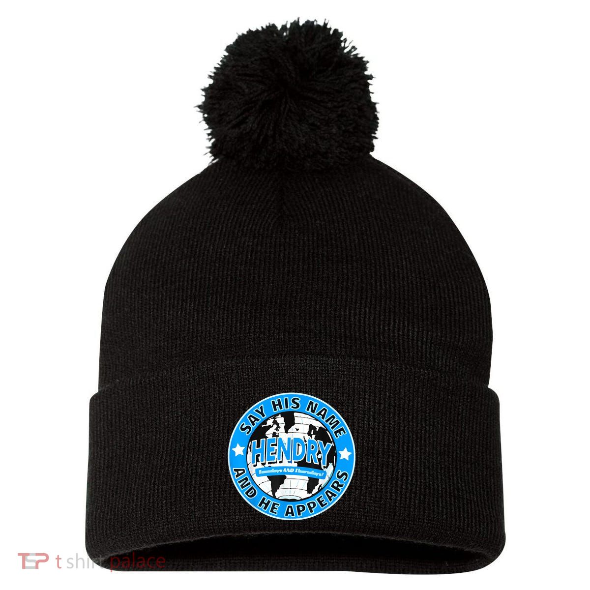 Say His Name And He Appears Joe Hendry Pom Pom 12in Knit Beanie