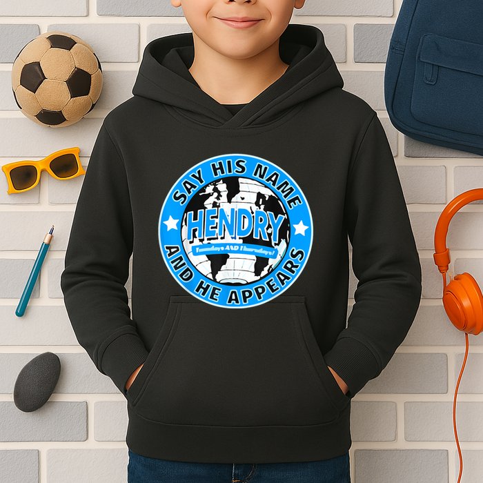 Say His Name And He Appears Joe Hendry Kids Hoodie