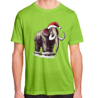 Santa Hat On Christmas Mammoth For Funny Adult ChromaSoft Performance T-Shirt