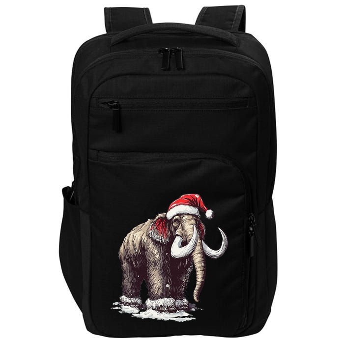 Santa Hat On Christmas Mammoth For Funny Impact Tech Backpack
