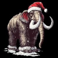 Santa Hat On Christmas Mammoth For Funny Impact Tech Backpack