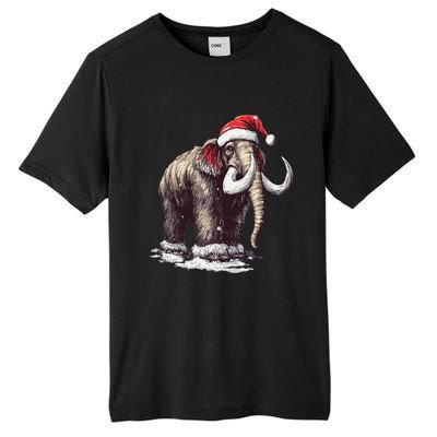 Santa Hat On Christmas Mammoth For Funny Tall Fusion ChromaSoft Performance T-Shirt