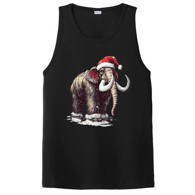 Santa Hat On Christmas Mammoth For Funny PosiCharge Competitor Tank