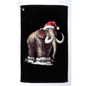 Santa Hat On Christmas Mammoth For Funny Platinum Collection Golf Towel