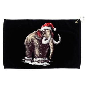 Santa Hat On Christmas Mammoth For Funny Grommeted Golf Towel