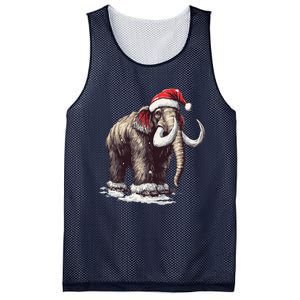 Santa Hat On Christmas Mammoth For Funny Mesh Reversible Basketball Jersey Tank