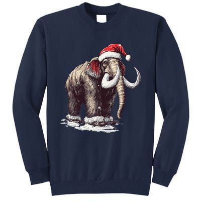 Santa Hat On Christmas Mammoth For Funny Tall Sweatshirt