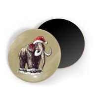 Santa Hat On Christmas Mammoth For Funny Magnet