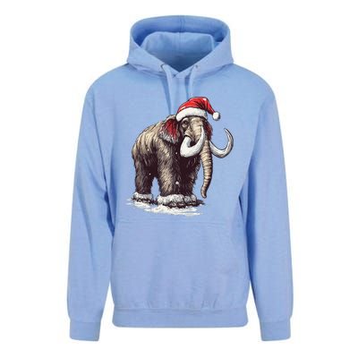 Santa Hat On Christmas Mammoth For Funny Unisex Surf Hoodie