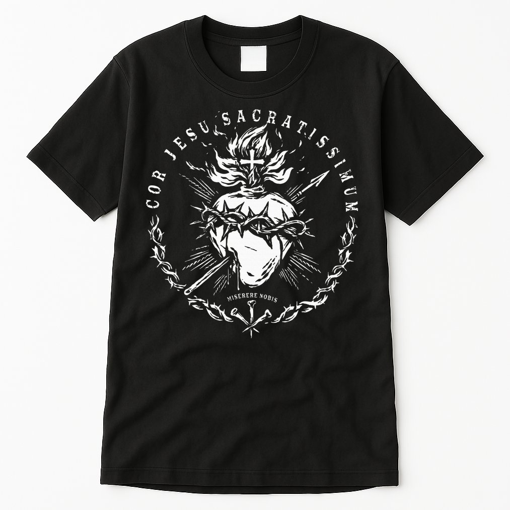 Sacred Heart Of Jesus Catholic Devotion Tall T-Shirt