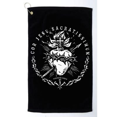 Sacred Heart Of Jesus Catholic Devotion Golf Towel