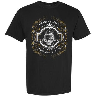 Sacred Heart Of Jesus Litany Vintage Blessing Catholic Garment-Dyed Heavyweight T-Shirt