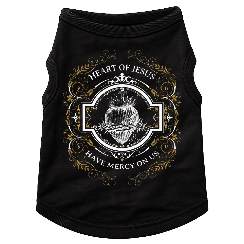 Sacred Heart Of Jesus Litany Vintage Blessing Catholic Doggie Tank
