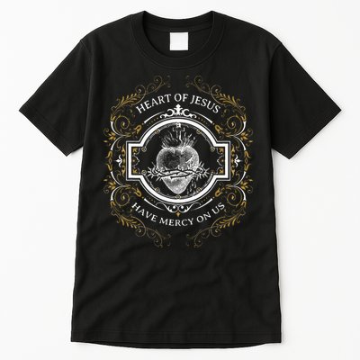 Sacred Heart Of Jesus Litany Vintage Blessing Catholic Tall T-Shirt