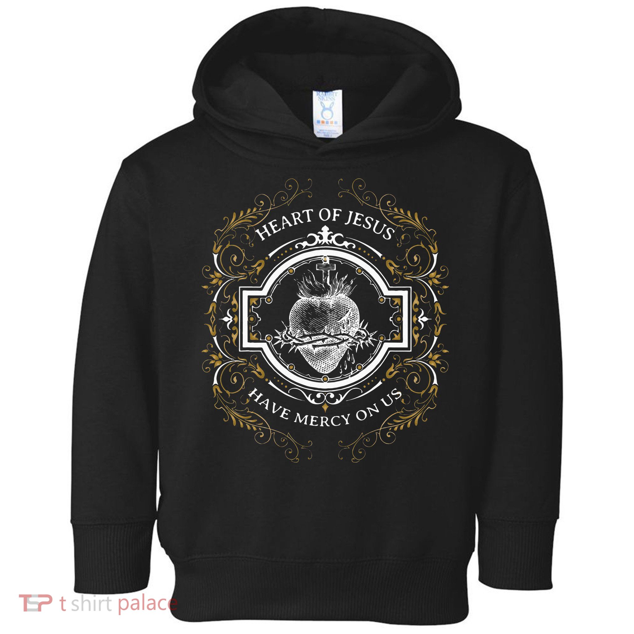Sacred Heart Of Jesus Litany Vintage Blessing Catholic Toddler Hoodie