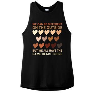 Same Heart On The Inside Black History Month BLM Melanin Ladies PosiCharge Tri-Blend Wicking Tank