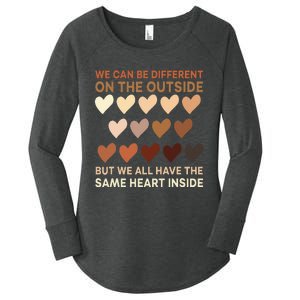 Same Heart On The Inside Black History Month BLM Melanin Women's Perfect Tri Tunic Long Sleeve Shirt