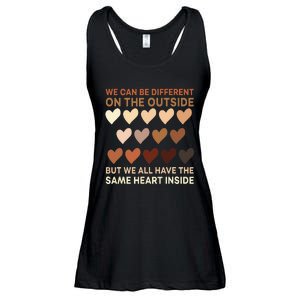 Same Heart On The Inside Black History Month BLM Melanin Ladies Essential Flowy Tank