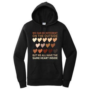 Same Heart On The Inside Black History Month BLM Melanin Women's Pullover Hoodie