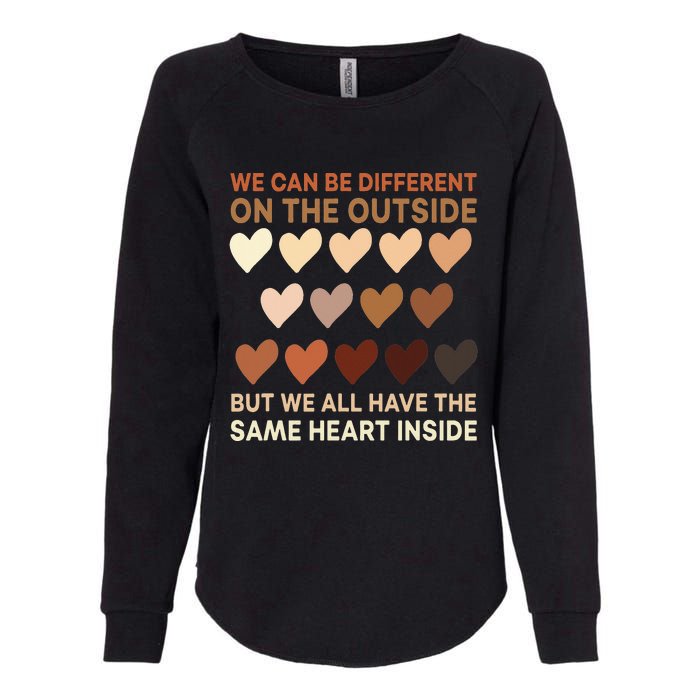 Same Heart On The Inside Black History Month BLM Melanin Womens California Wash Sweatshirt